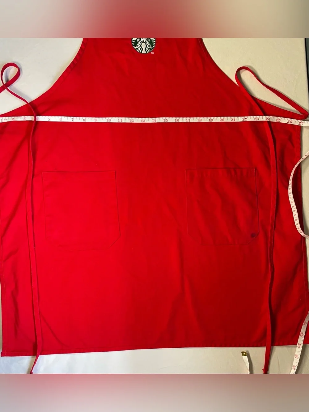 Authentic Starbucks Christmas Holiday Red Barista Apron - Limited Edition